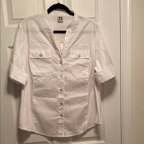 Anne Klein Tops - Anne Klein White Button Down Top…size 1X